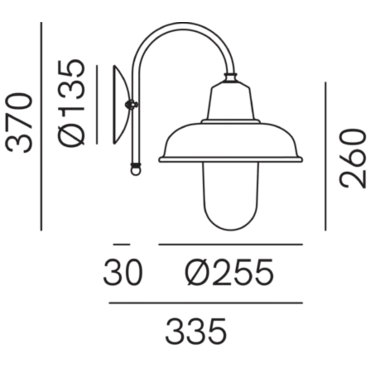 Dimensions Contrada 243.26.ORB 243.26.ORT
