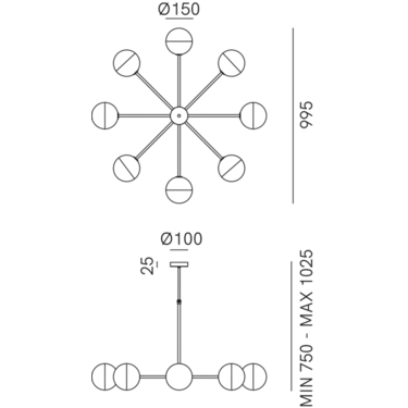 Dimensions Molecola 275.08.ONT 275.08.OOT