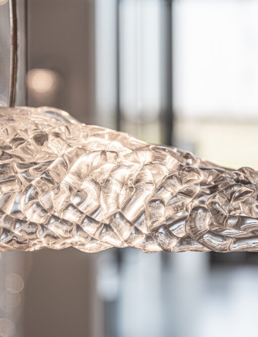 Italian glass bended by hand.