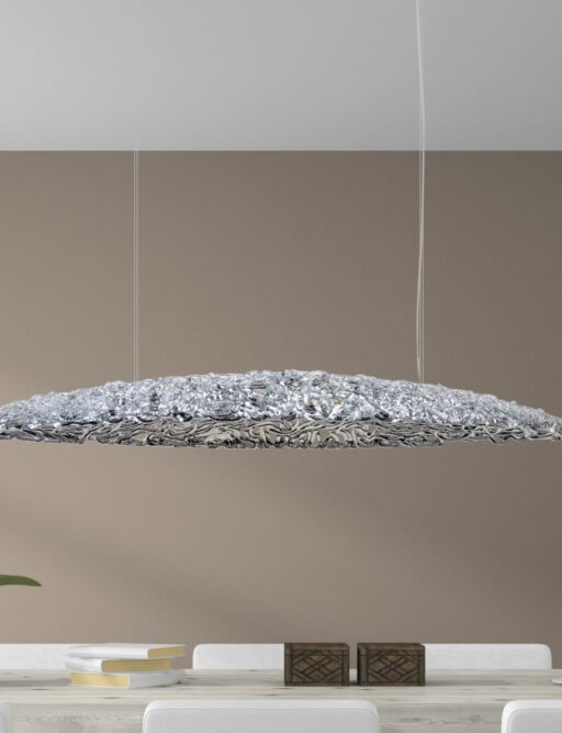 Clear glass with or without silver-plated bottom.