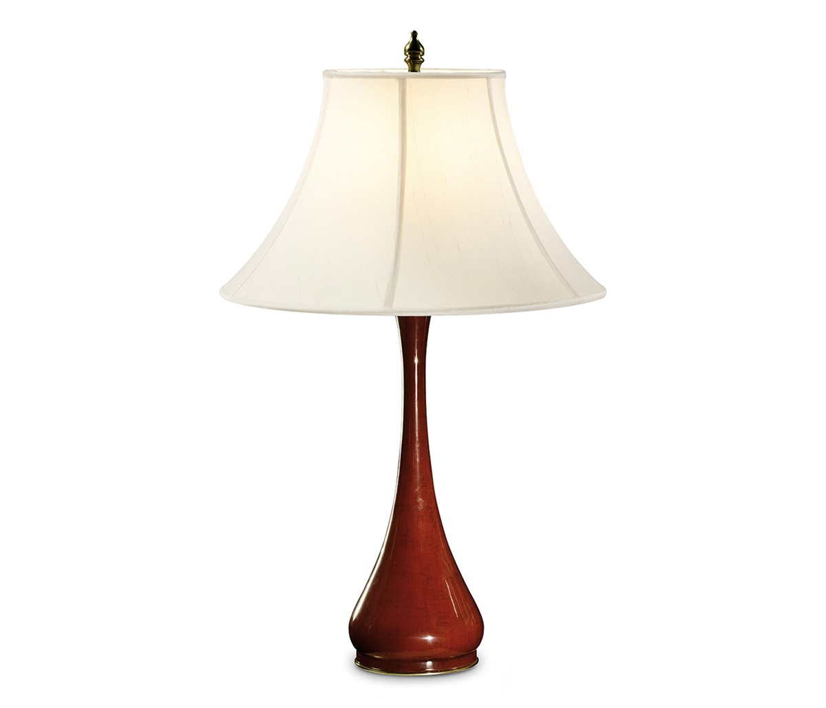Red Lacquered Table Lamp