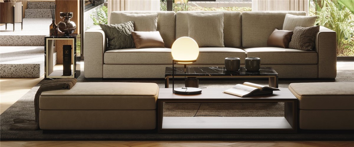 Grey Sofa with Chaise Longue