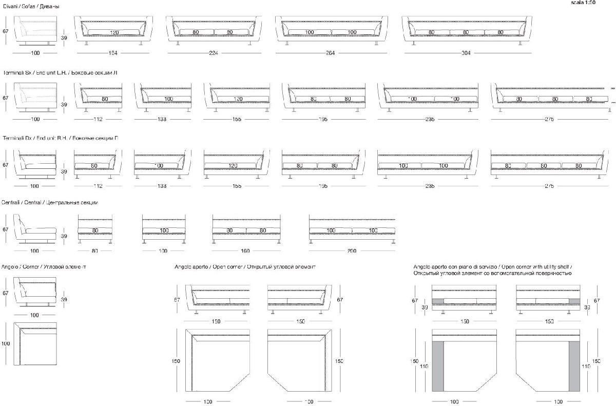 Technical Instruction Sofa Ansel