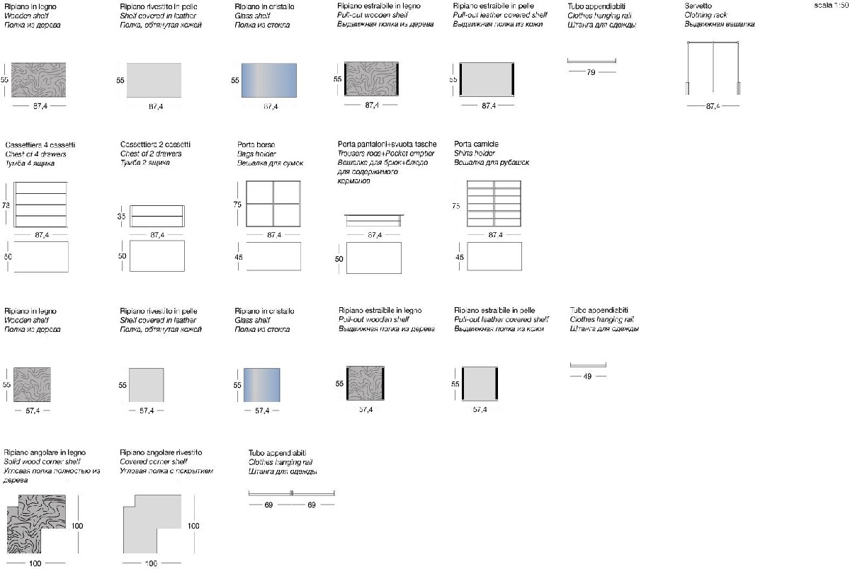 Technical Instruction Wardrobe and walk-in closet Atelier