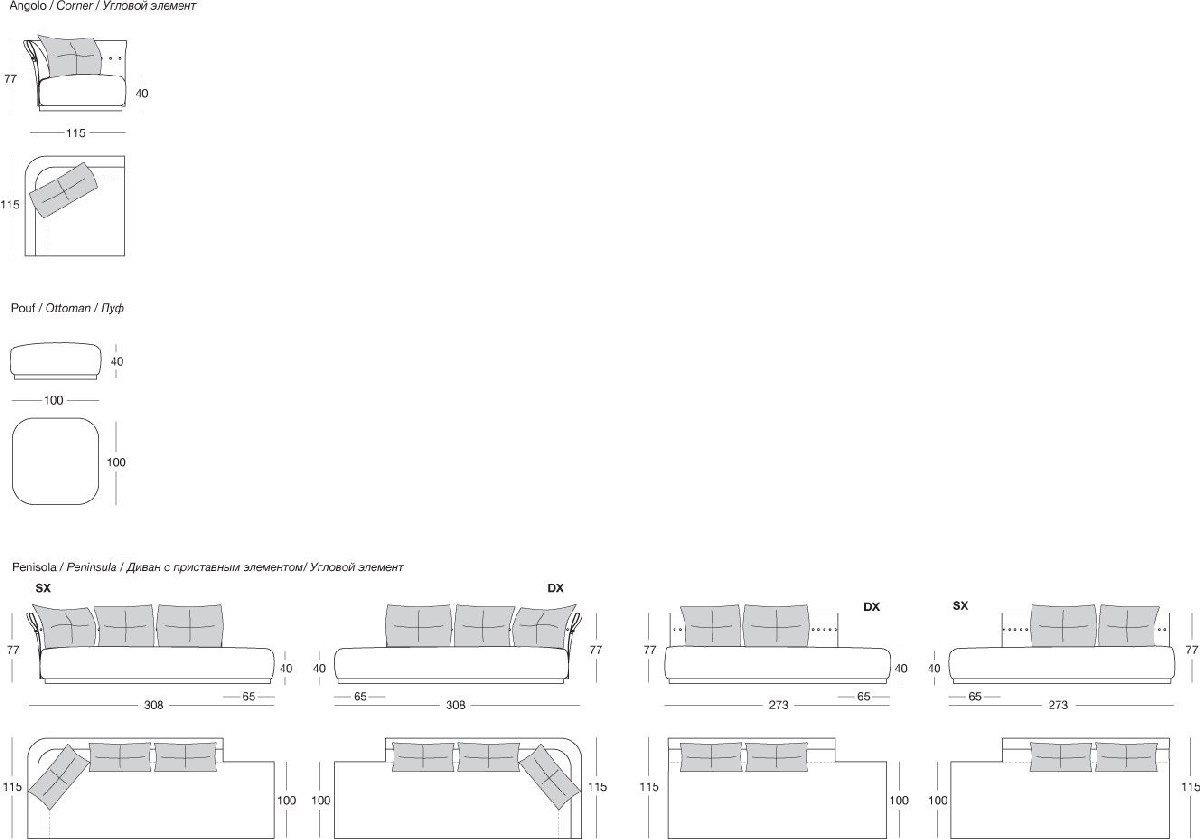Technical Instruction Sofa Charme sofa