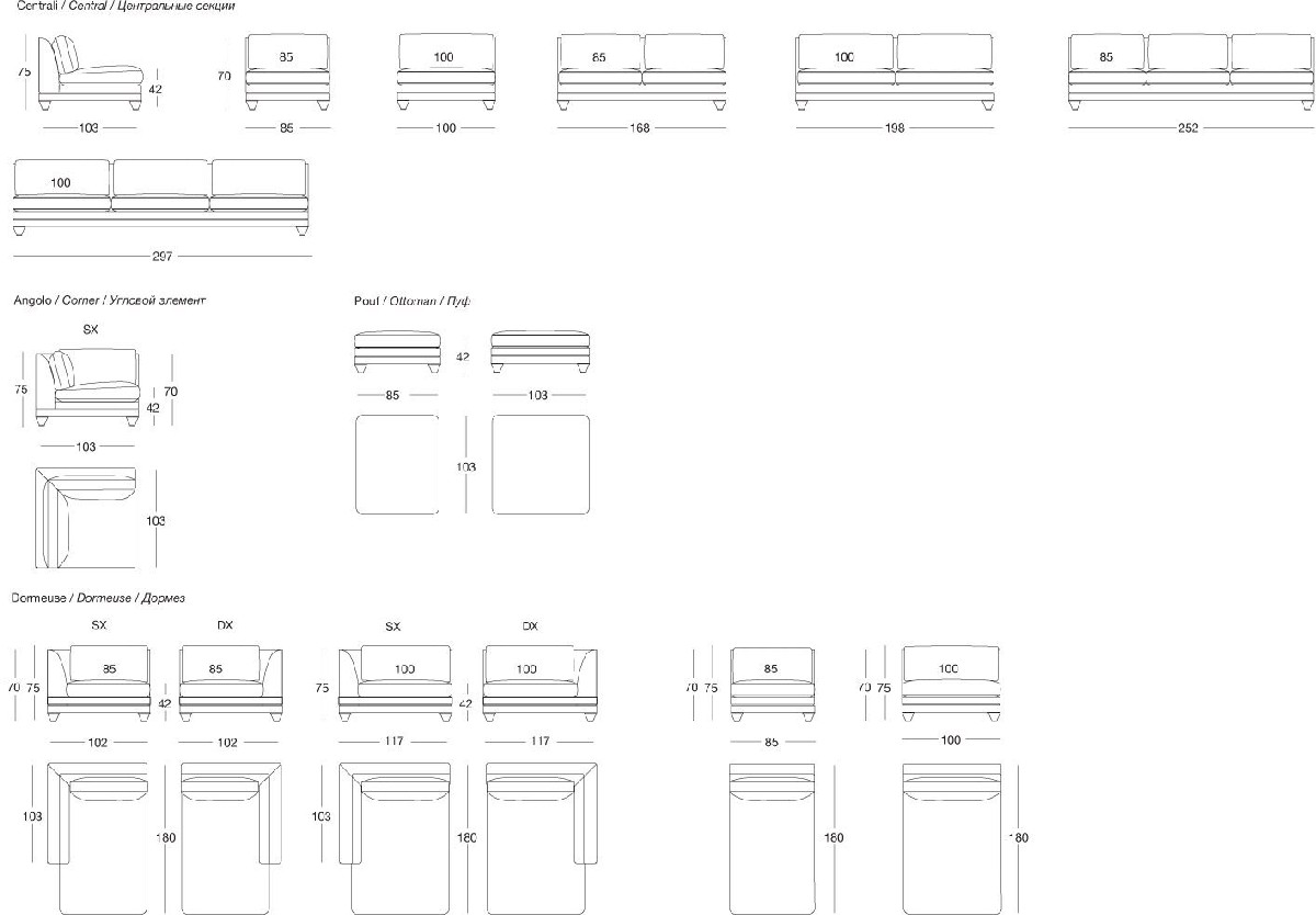 Technical Instruction Sofa Chopin classic