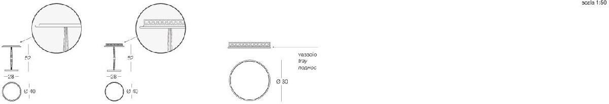 Technical Instruction Small table Gueridon