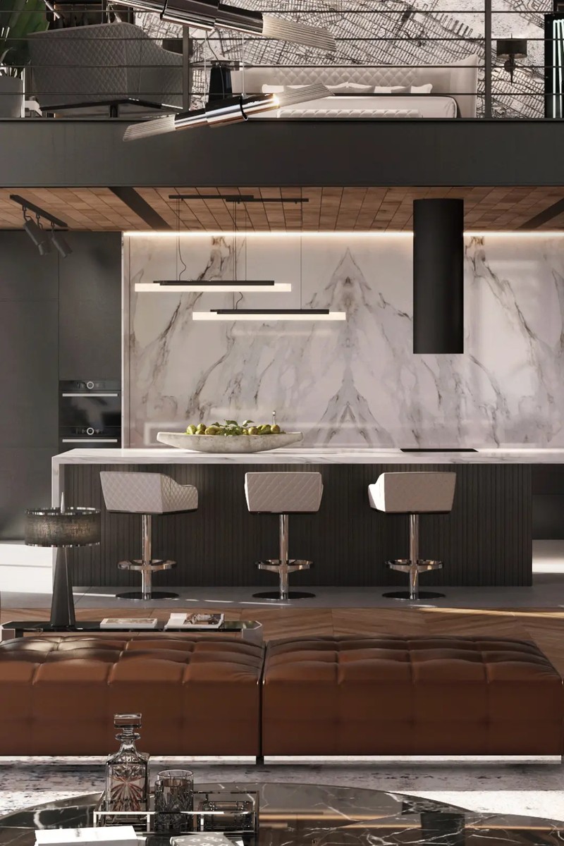 Saboteur Swivel Bar Chair