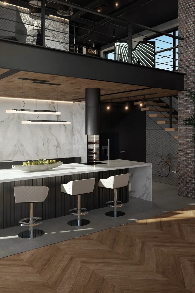 Saboteur Swivel Bar Chair