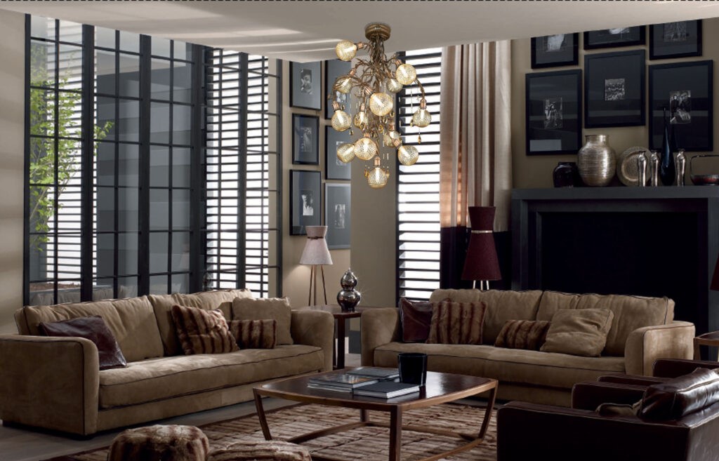 Mechini / Chandeliers / Coloured Bohemian Crystal L-MEK12/13