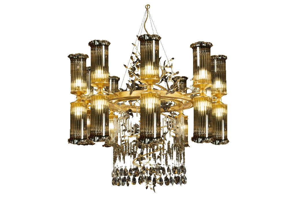 Mechini / Chandeliers / Clear and Coloured Bohemian Crystal L-MEK13/20 BIS