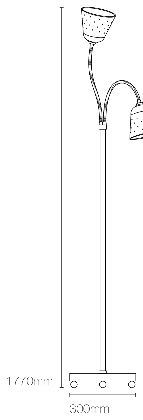 Dimensions Alma Floor Light