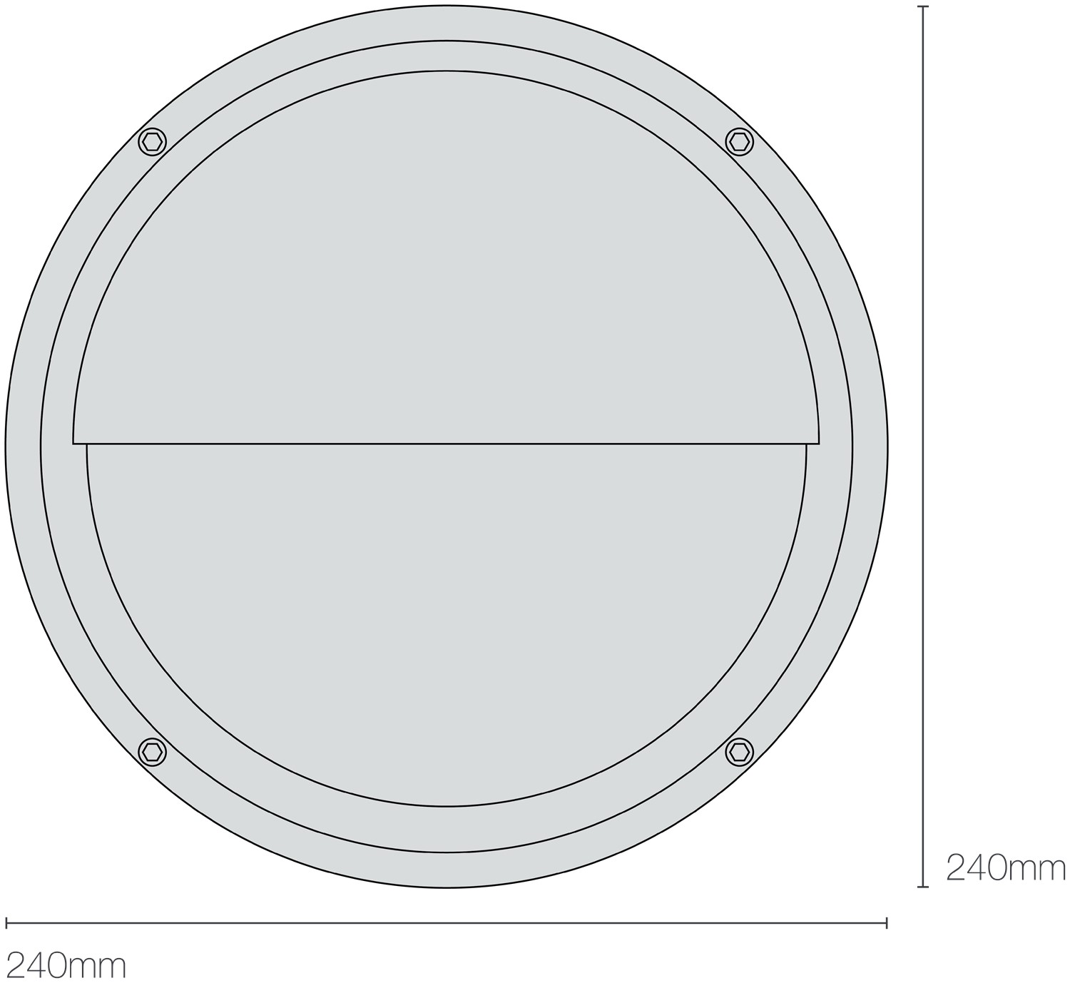 Dimensions Brass Bulkhead with Eyelid Shield 7225