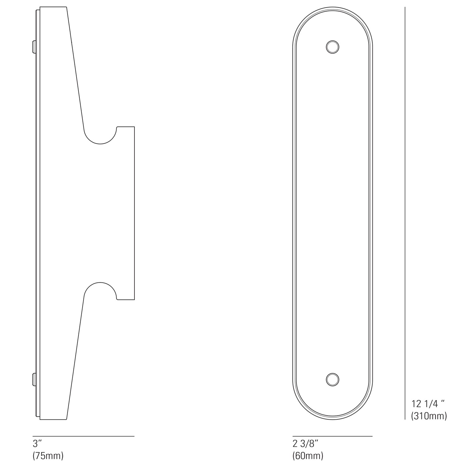 Dimensions Cleat Wall Light