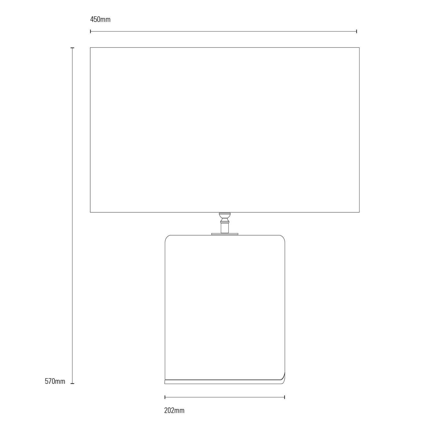 Dimensions Crosby 3 Table Light
