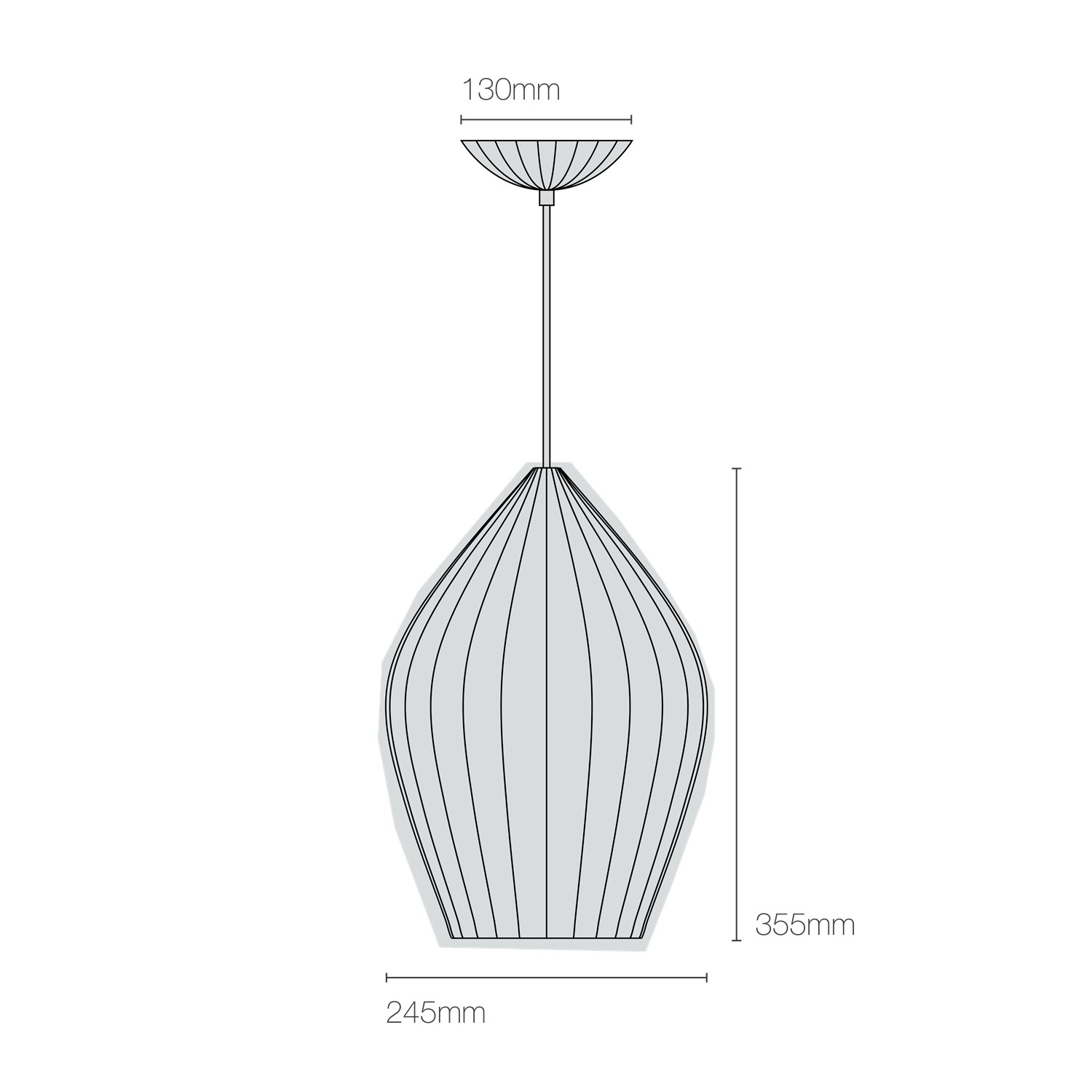 Dimensions Fin Extra Large Pendant