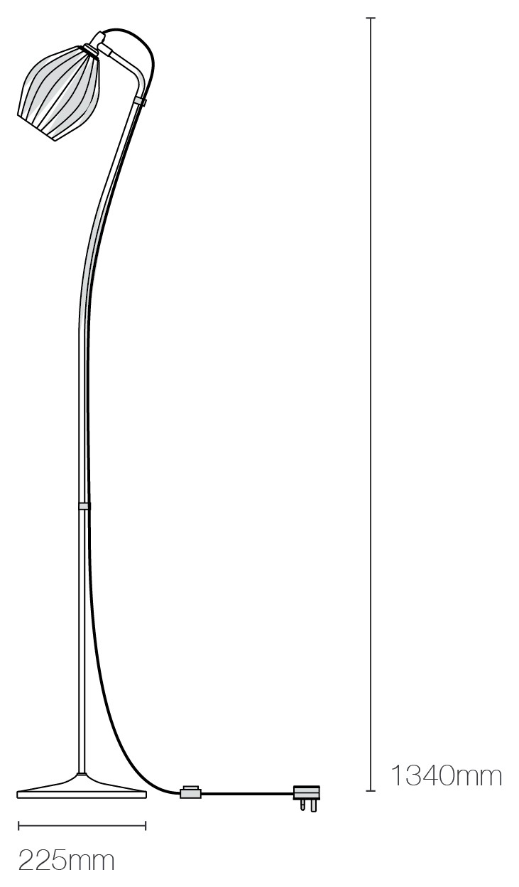 Dimensions Fin Floor Light