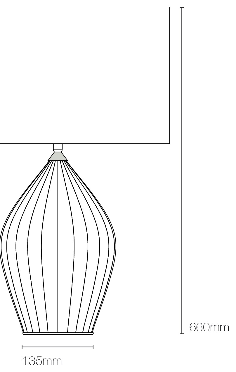 Dimensions Fin King Table Light