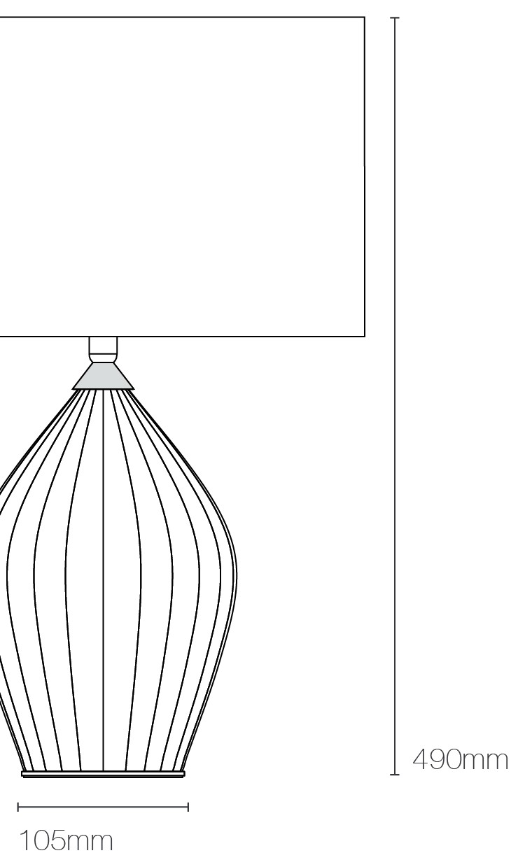 Dimensions Fin Queen Table Light