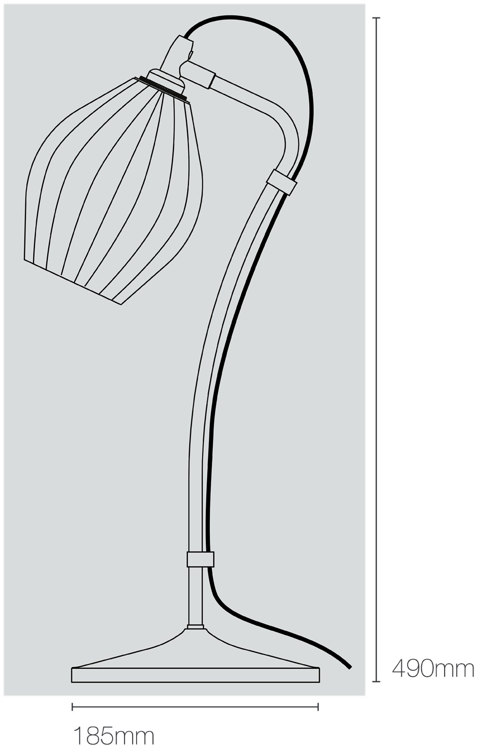 Dimensions Fin Table Light