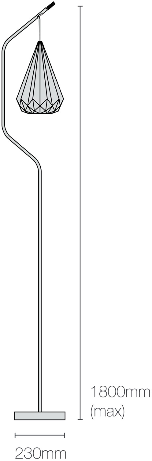 Dimensions Hatton 3 Floor Light