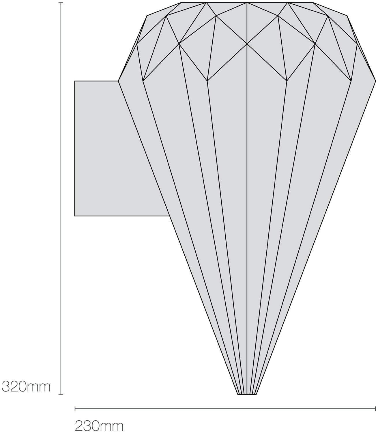 Dimensions Hatton 3 Wall Light