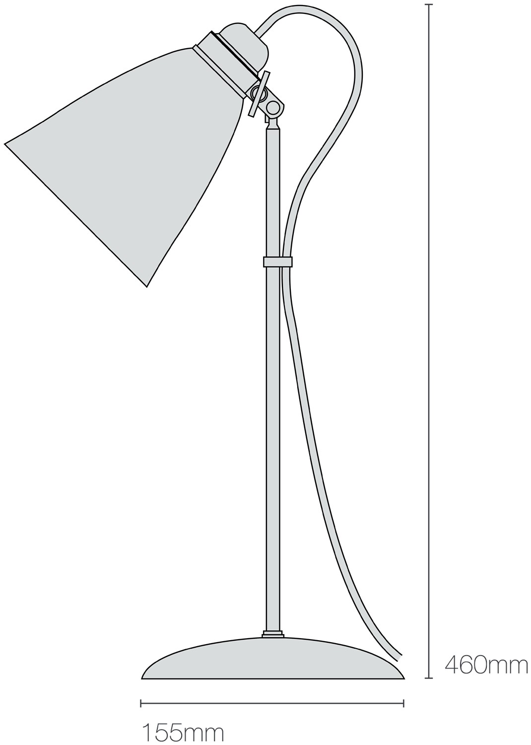 Dimensions Hector 21 Table Light