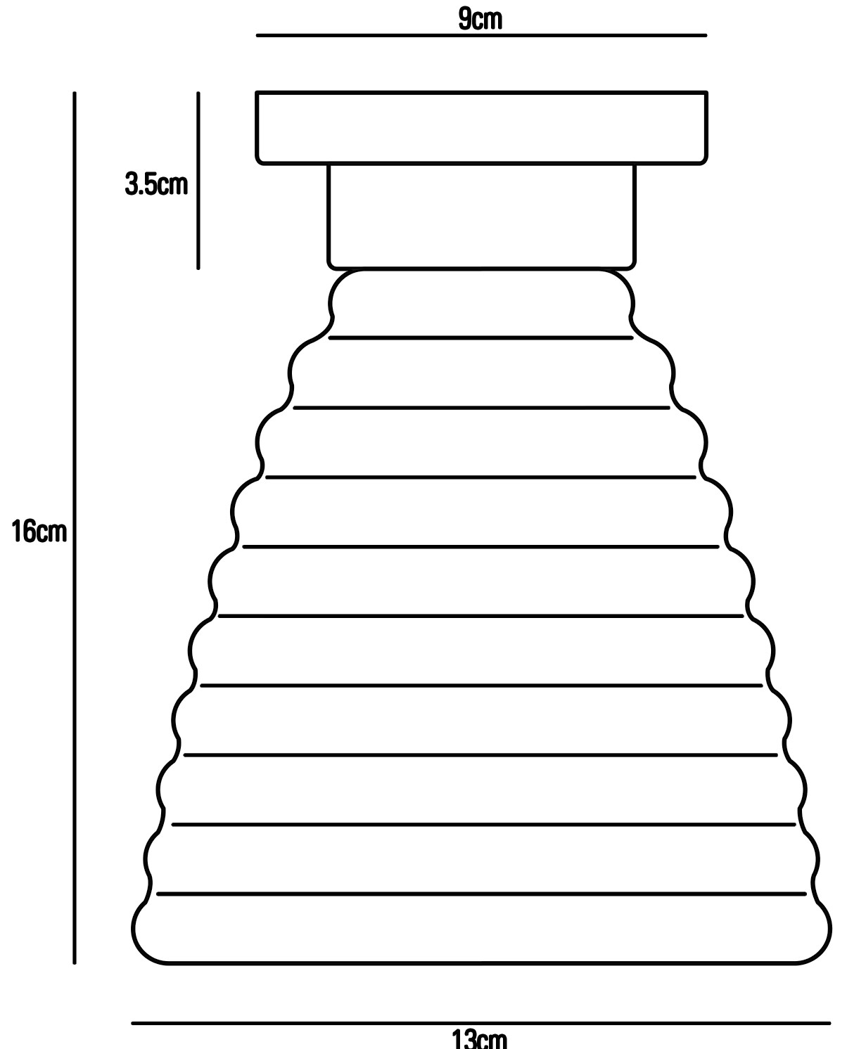 Dimensions Hector Bibendum Ceiling Light