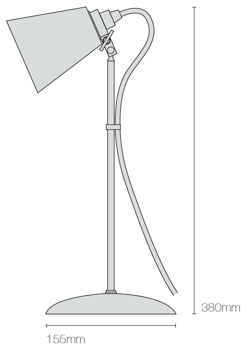 Dimensions Hector Pleat Small Table Light