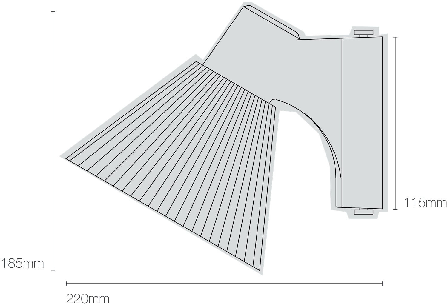 Dimensions Minster 2 Prismatic Wall Light