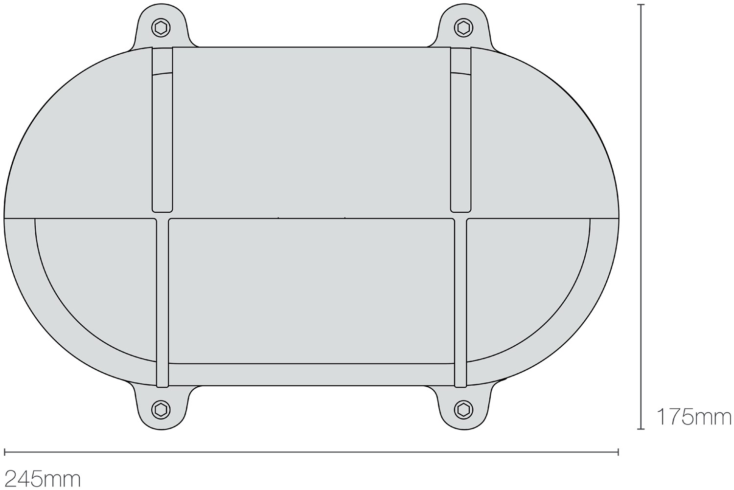 Dimensions Oval Brass Bulkhead 7435
