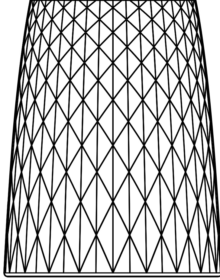 Dimensions Oxford 1 Bone China Ceiling Light