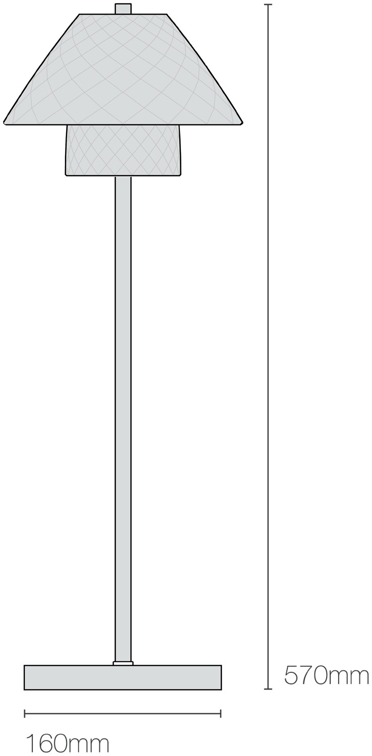 Dimensions Oxford Double Table Light