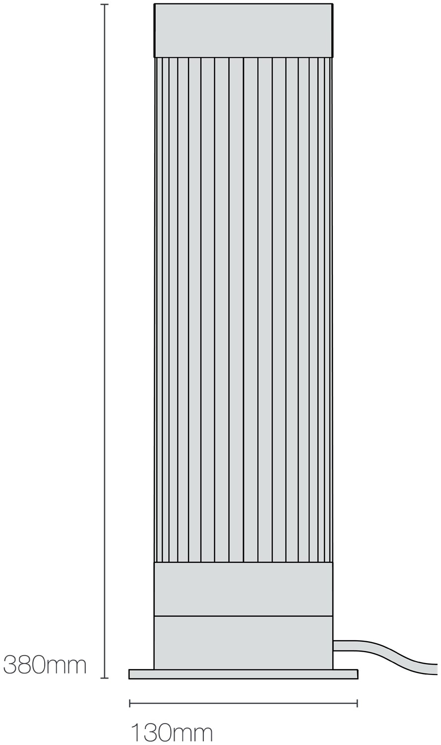Dimensions Pillar Table Light