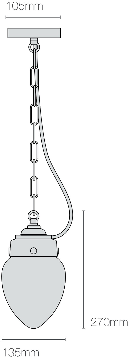 Dimensions Pine Pendant Size 1