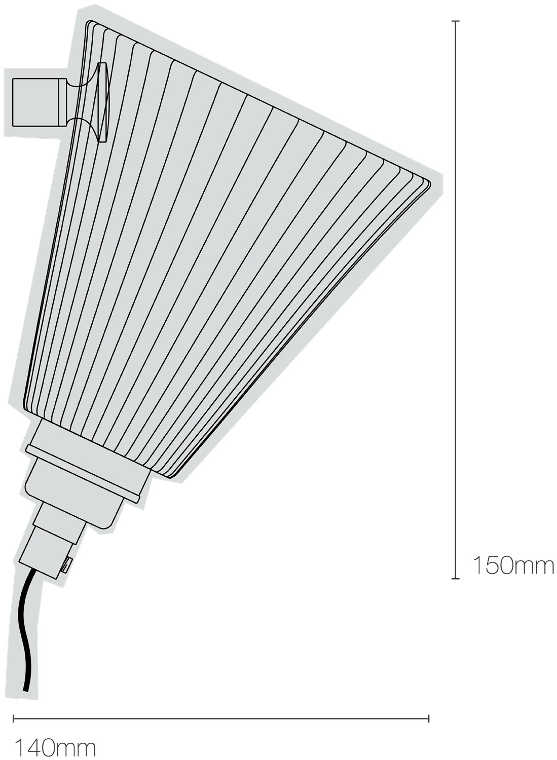 Dimensions Portable Pleat Medium Wall Light