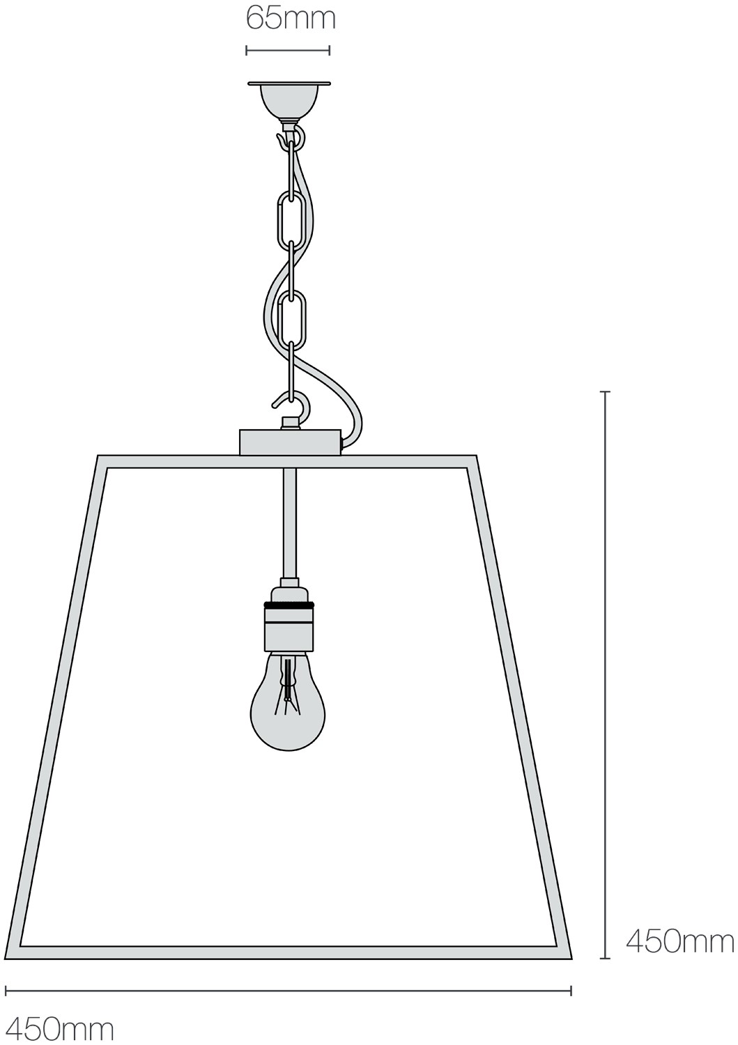 Dimensions Quad Large Pendant, Closed Top