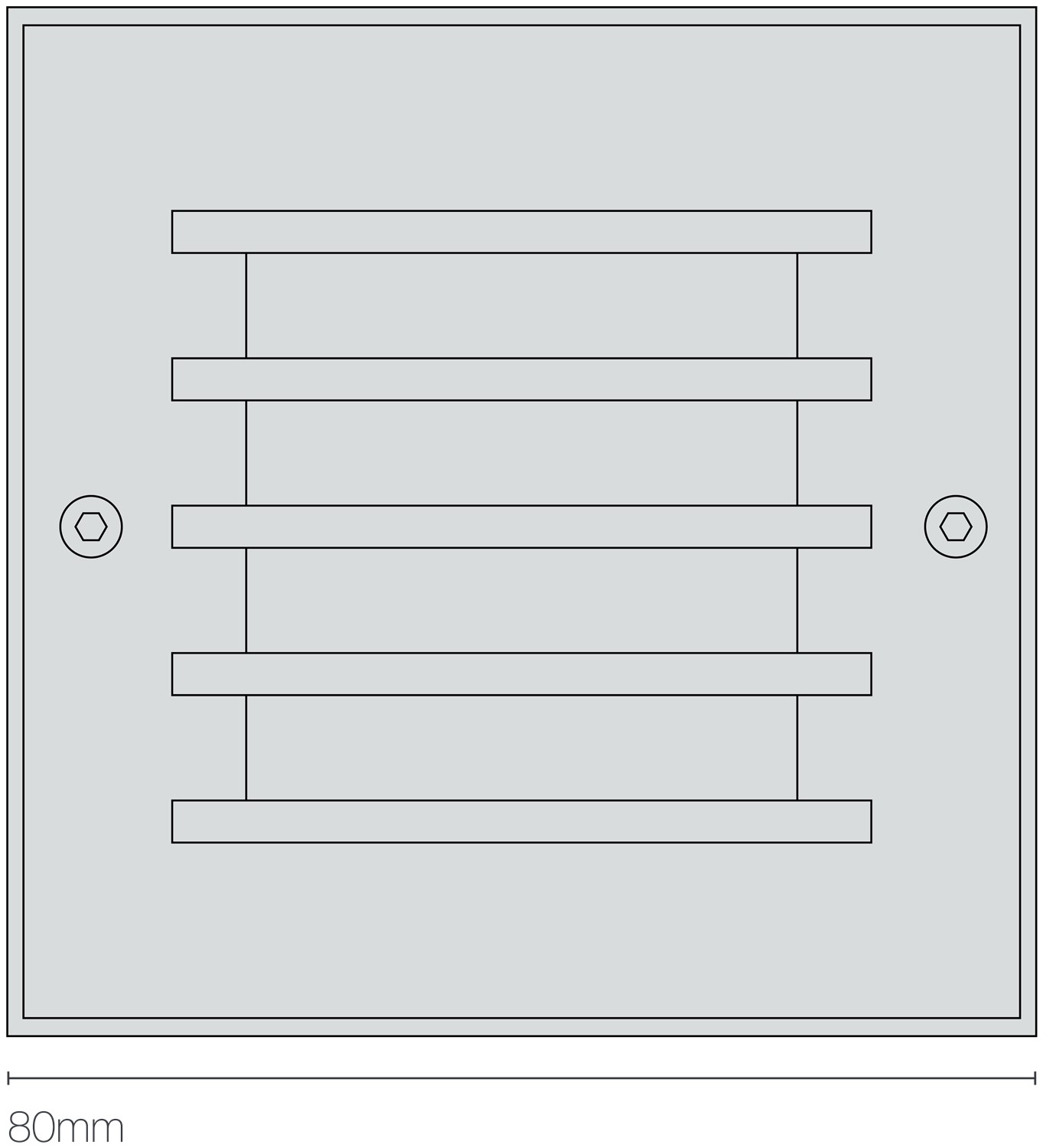 Dimensions Recessed Step Light with Back Box