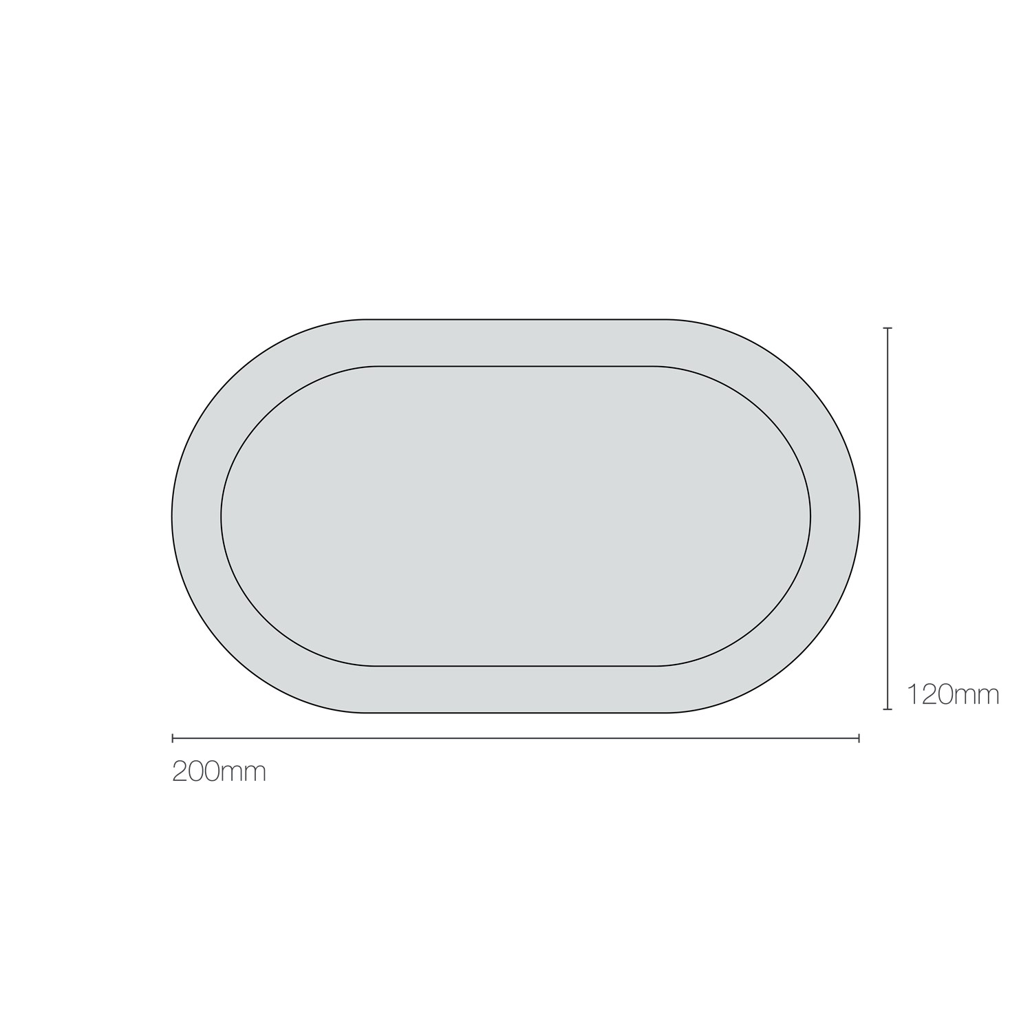 Dimensions Small Exterior Oval Bulkhead 8124