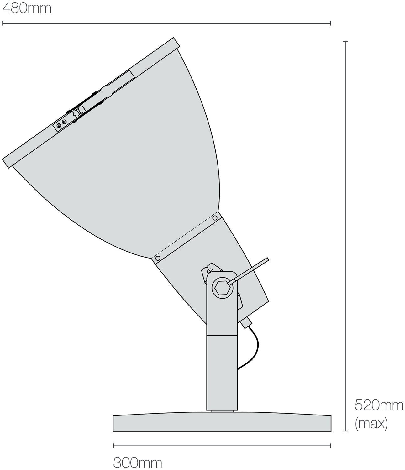 Dimensions Stirrup 3 Uplighter