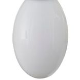 Incamiciato white blown glass.