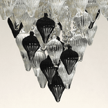 Clear and black crystal pendants