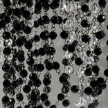 Black and clear crystals