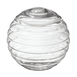 Clear grooved blown glass