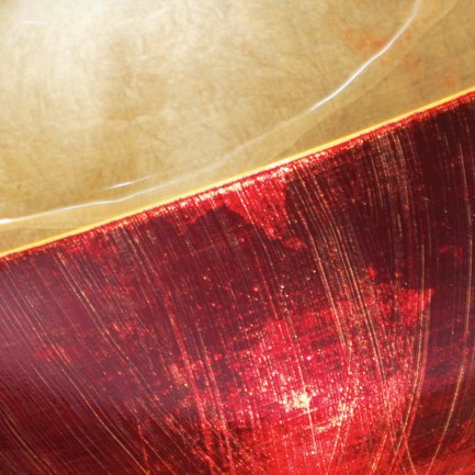 Vetro soffiato rosso oro