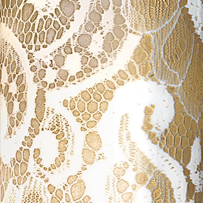 Vetro soffiato bianco oro