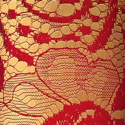 Vetro soffiato rosso oro