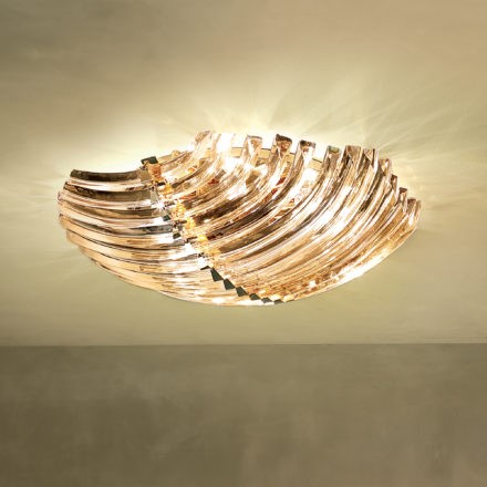 Patrizia Volpato / Semi-Flush Mounts / Rondò Murano Glass 24 Karat Gold