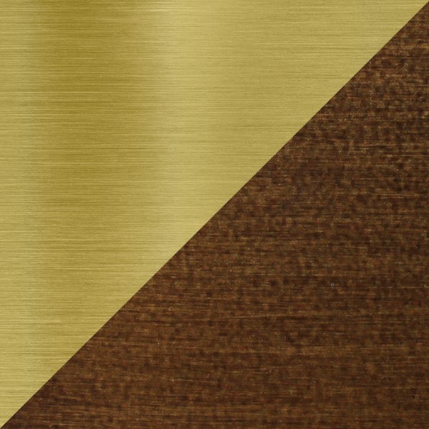 Burnished brushed + Gold