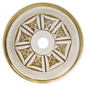 091 - Antique white and gold finish